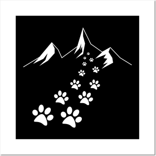 Hiking Dog Dog paws Dogs Mountaineering Mountains Posters and Art